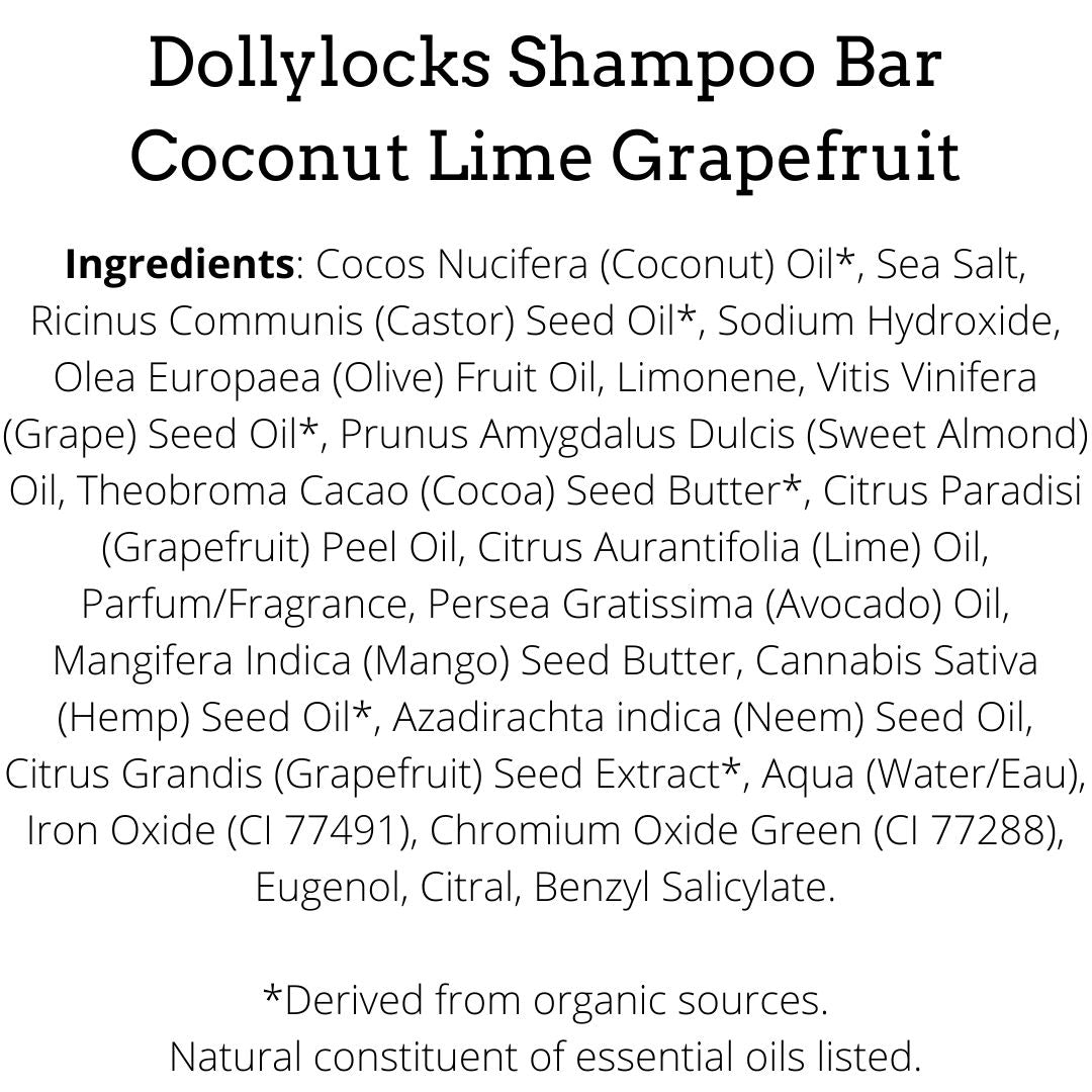 Dollylocks 4.5oz Coconut Lime Grapefruit Dreadlock Shampoo Bar (Soap) 
